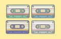 Retro audio cassette tape vector