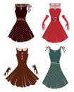 Four retro dresses