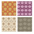 Four retro seamless background Royalty Free Stock Photo