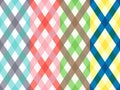 Four rhombus seamless patterns with motley stripes Royalty Free Stock Photo