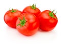 Four ripe red tomatoes isolated on white background Royalty Free Stock Photo