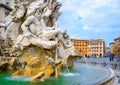 Four River fountain in Piazza Navona, Rome Royalty Free Stock Photo