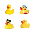 Four rubber ducks