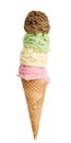Four Scoops Of Ice Cream Royalty Free Stock Photo