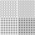 Four seamless abstract grids