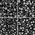 Four seamless flower patterns Royalty Free Stock Photo