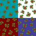 Four Seamless Pattern with Redcurrant