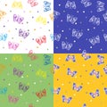 Four of seamless pattern Royalty Free Stock Photo
