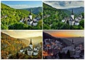 Four season in old mining village Royalty Free Stock Photo