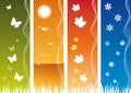 Four Seasonal Backgrounds Royalty Free Stock Photo