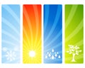 Four seasons banners Royalty Free Stock Photo