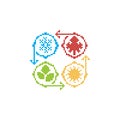 Four seasons change rotation. Pixel art 8 bit vector icon illustration Royalty Free Stock Photo
