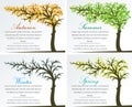 Four Seasons Fantasy Tree Royalty Free Stock Photo