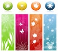 The four seasons icons & banners