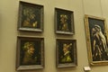 Four seasons painting by Giuseppe Arcimboldo in the Louvre Museum, Paris, France