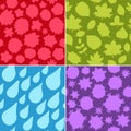 Four Seasons Seamless Pattern Royalty Free Stock Photo