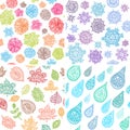 Four Seasons Seamless Pattern Royalty Free Stock Photo