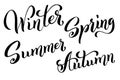 Four seasons set. Spring Summer Autumn Winter. Royalty Free Stock Photo