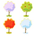 Four seasons tree Royalty Free Stock Photo