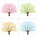 Four seasons tree Royalty Free Stock Photo