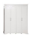 Four-section wardrobe over white, with path Royalty Free Stock Photo