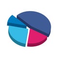 Four Segment 3D Pie Chart