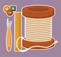 four sewing items Royalty Free Stock Photo