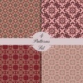 Four shabby seamless patterns