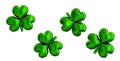 Four shiny helium balloon with a clover shape