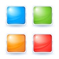 Four shiny buttons Royalty Free Stock Photo