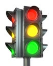 Four sided traffic light