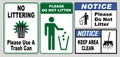 No littering Royalty Free Stock Photo