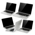 Collection of four modern laptop computers Royalty Free Stock Photo