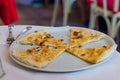 Four slices of Italian bread Royalty Free Stock Photo