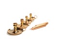 Four small candlesticks Royalty Free Stock Photo