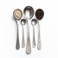 Panoramic Scale Serving Spoons Set With Pepper And Black Pepper