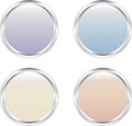 Four soft-colored web buttons Royalty Free Stock Photo