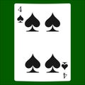 Four spades. Card suit icon vector, playing cards symbols vector