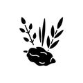 Four species black glyph icon Royalty Free Stock Photo