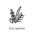 Four Species icon. Trendy modern flat linear vector Four Species