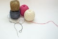 Four spools of thread next to each other Royalty Free Stock Photo