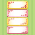 Four Spring flower banners Royalty Free Stock Photo