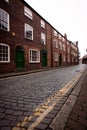 Four square Victorian terraced houses in Brewery Wharf, Leeds, UK Royalty Free Stock Photo