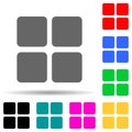four squares multi color style icon. Simple thin line, outline vector of web icons for ui and ux, website or mobile application Royalty Free Stock Photo
