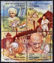 Four stamps dedicated to Mahatma Gandhi