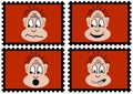 Four stamps - four mimics
