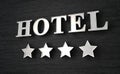 Four star hotel sign