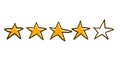 Four stars feedback rating. Vector illustartion