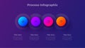 Four Step Circular Infographic Template. 4 Step Gradient Process Diagram for Presentation and Business Reports Royalty Free Stock Photo