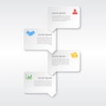 Four steps cycle or sequence infographic white paper concept
